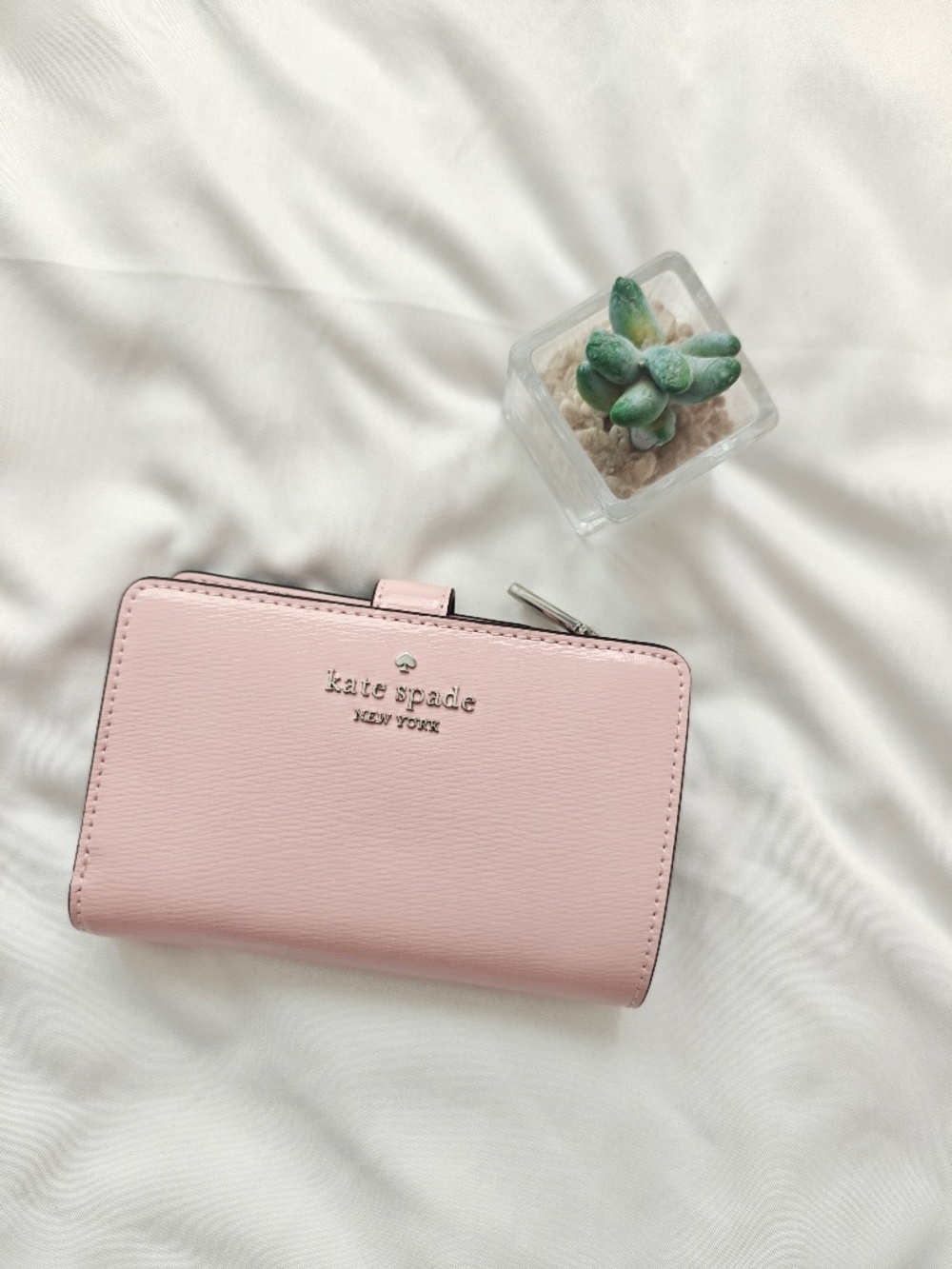 New Kate Spade Madison Medium Bifold Wallet Tutu Pink KN227 $199